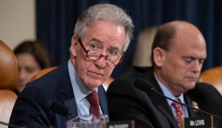 House Ways and Means Committee Chairman Richard Neal, D-Mass., is seated during a hearing in D.C.