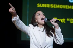 AOC and Bernie Sanders rally against ‘middle ground’ on Green New Deal