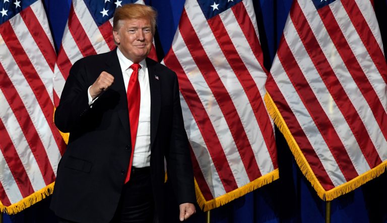 Trump to launch reelection bid on four-year anniversary of 2016 kickoff President Donald Trump arrives to speak at the National Association of REALTORS Legislative Meetings and Trade Expo, Friday, May 17, 2019, in Washington.