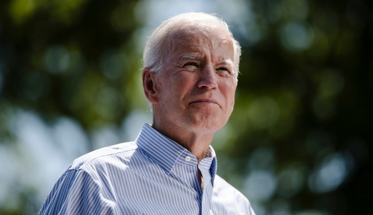 Democratic presidential candidate former Vice President Joe Biden during a campaign rally at Eakins Oval in Philadelphia, Saturday, May 18, 2019.