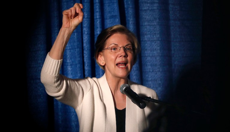 Trump has the power to choose his opponent; that’s why he should be ripping Warren instead of Biden Democratic presidential candidate Sen. Elizabeth Warren, D-Mass., speaks at the Rockingham County Democrats Clambake, Saturday, May 18, 2019, in Portsmouth, N.H.