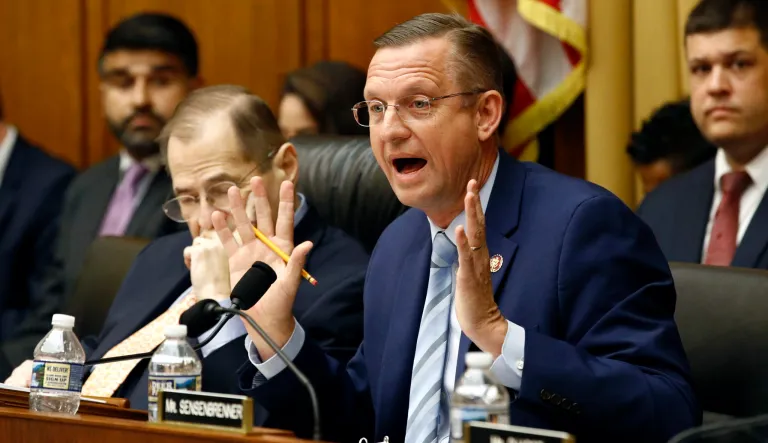 Rep. Doug Collins, R-Ga., ranking member of the House Judiciary Committee, speaks alongside chairman Jerrold Nadler, D-N.Y., during a hearing on Capitol Hill in Washington, Tuesday, May 21, 2019. 