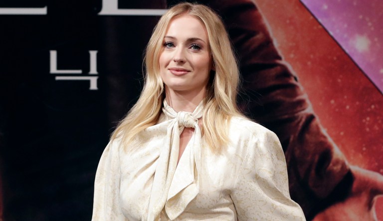 Actress Sophie Turner arrives at a press conference for her new movie "X-Men: Dark Phoenix" in Seoul, South Korea, Monday, May 27, 2019. The movie is to be released in South Korea on June 5, 2019.