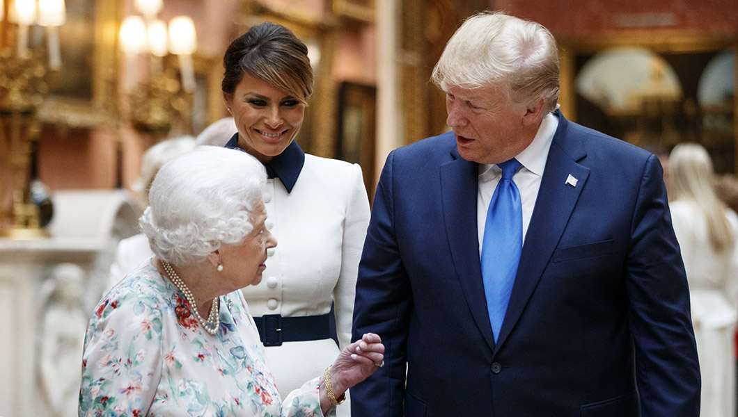 The Trumps receive royal gifts during UK visit