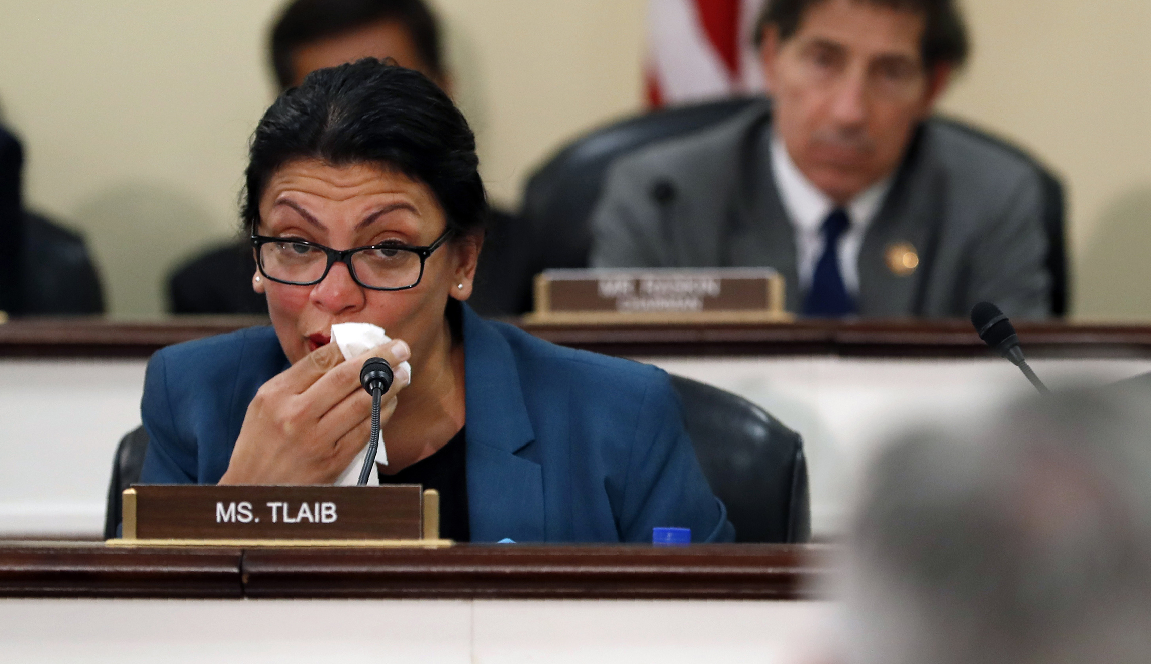 ‘The only good Muslim is a dead one’: Rashida Tlaib tears up while reading death threat