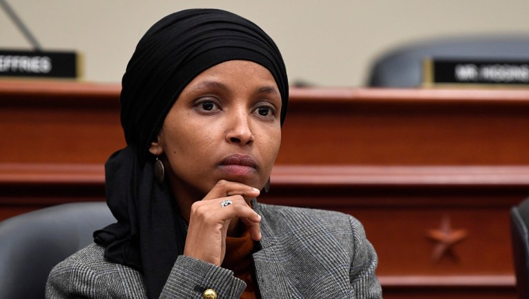 What is Ilhan Omar hiding about her marriages? Rep. Ilhan Omar, D-Minn., listening.