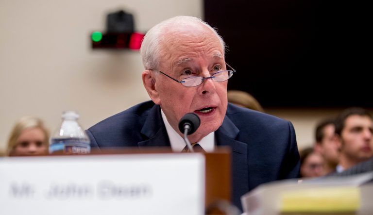 Former White House counsel for the Nixon Administration John Dean speaks at a House Judiciary Committee hearing on the Mueller Report on Capitol Hill in Washington, Monday, June 10, 2019. 