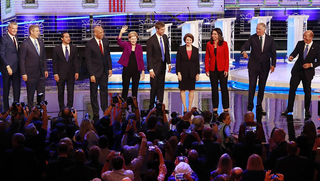 Donald who? Democratic candidates ignore Trump in opening debate