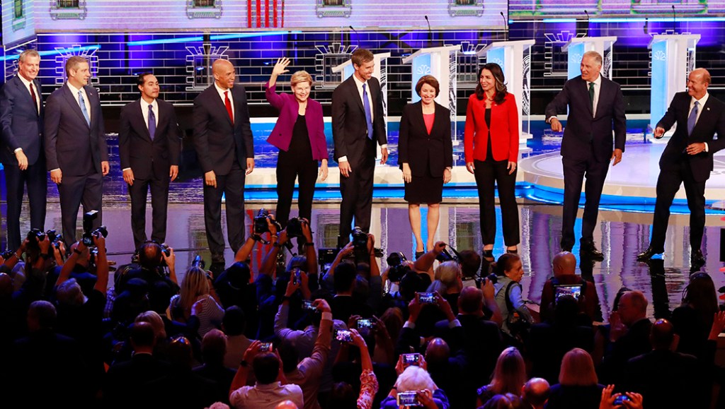 Donald who? Democratic candidates ignore Trump in opening debate