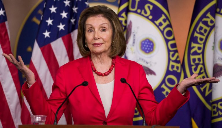 House Speaker Nancy Pelosi of Calif., speaks during her weekly media availability on Capitol Hill, Thursday, June 27, 2019 in Washington. 