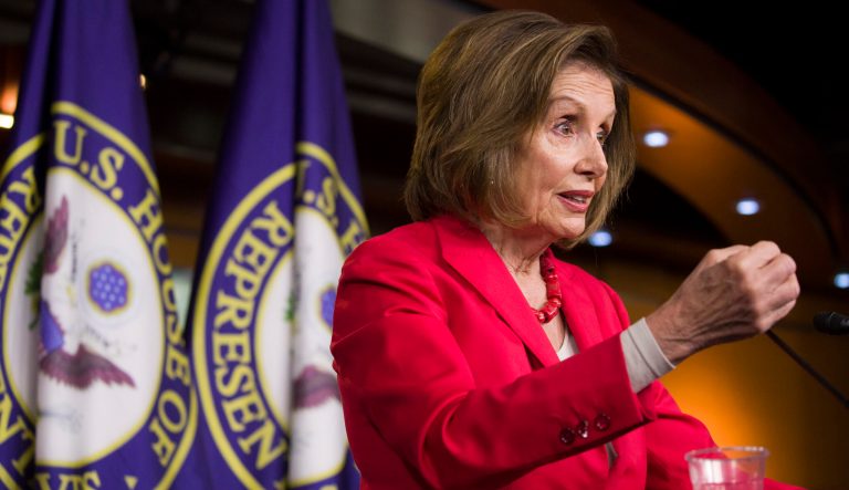 House Speaker Nancy Pelosi of Calif., speaks during her weekly media availability on Capitol Hill, Thursday, June 27, 2019 in Washington. 