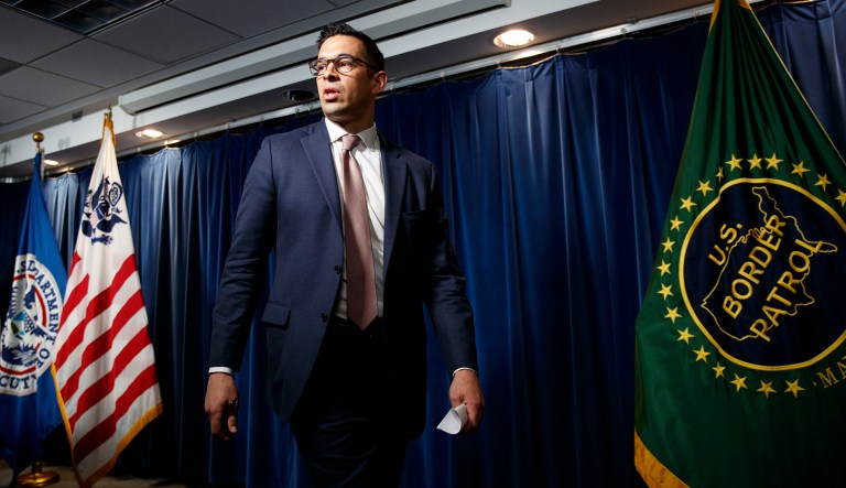 Department of Homeland Security public affairs spokesman Andrew Meehan is seen.