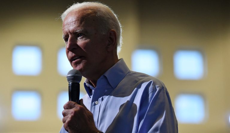 Democratic presidential candidate and former Vice President Joe Biden speaks at a town hall on Sunday, July 7, 2019, in Charleston, S.C.