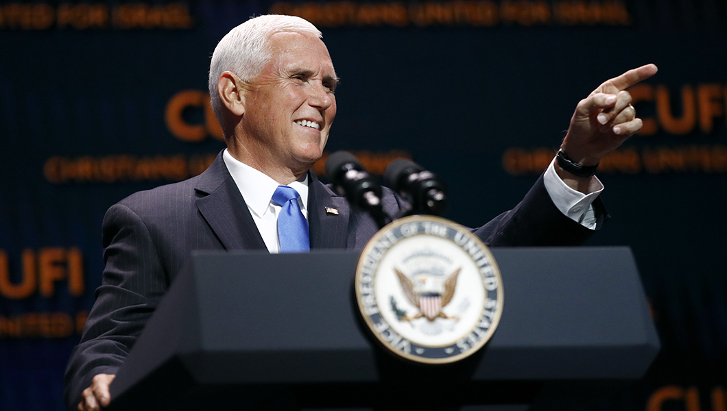 Mike Pence and Israeli PM Benjamin Netanyahu rally Christians for Trump