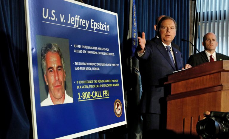 United States Attorney for the Southern District of New York Geoffrey Berman speaks during a news conference, in New York, Monday, July 8, 2019. 