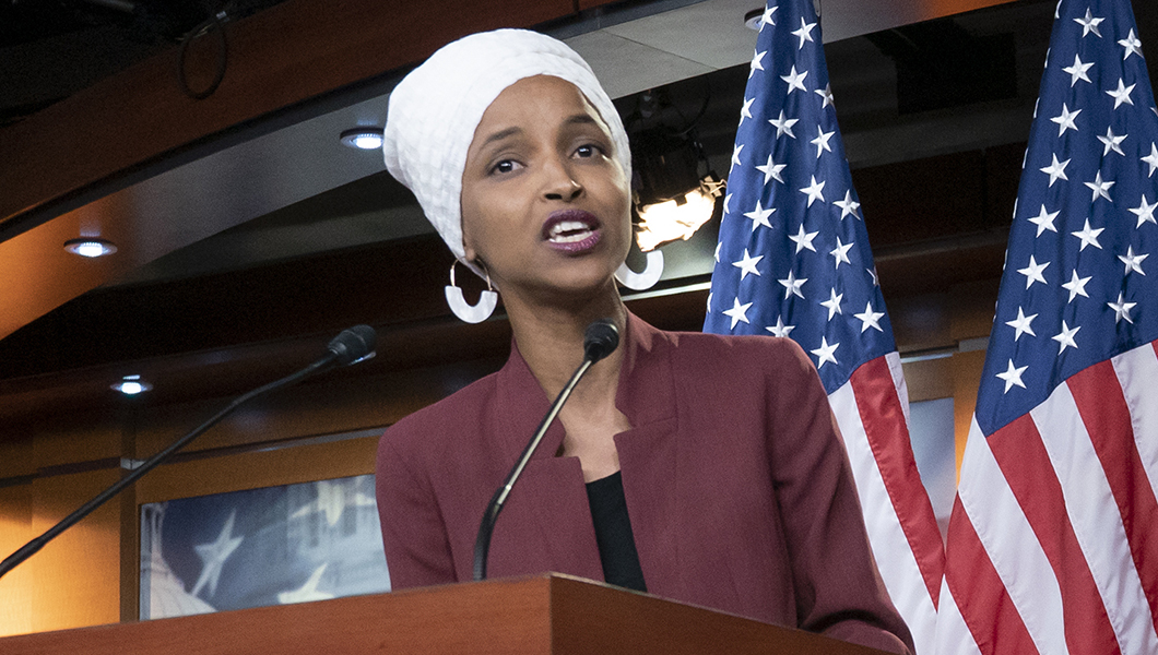 WATCH: Ilhan Omar refuses to answer reporter asking if she condemns antifa firebomb attack