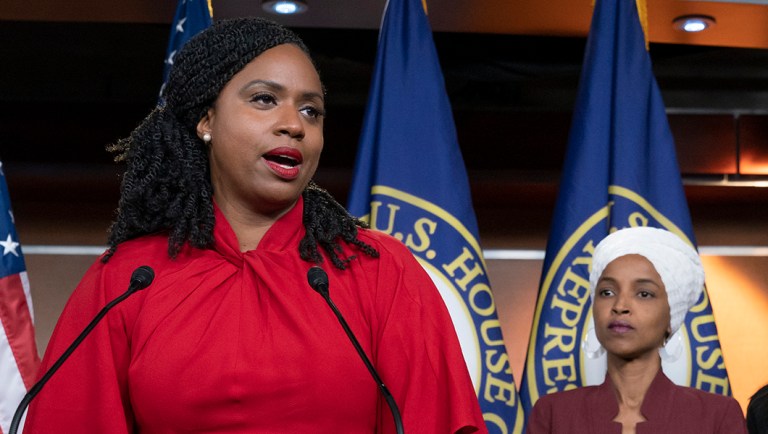 Rashida Tlaib and Ilhan Omar.