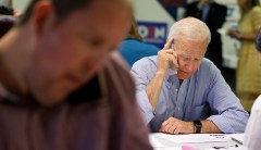 Biden brings in elderly volunteers to man phone bank