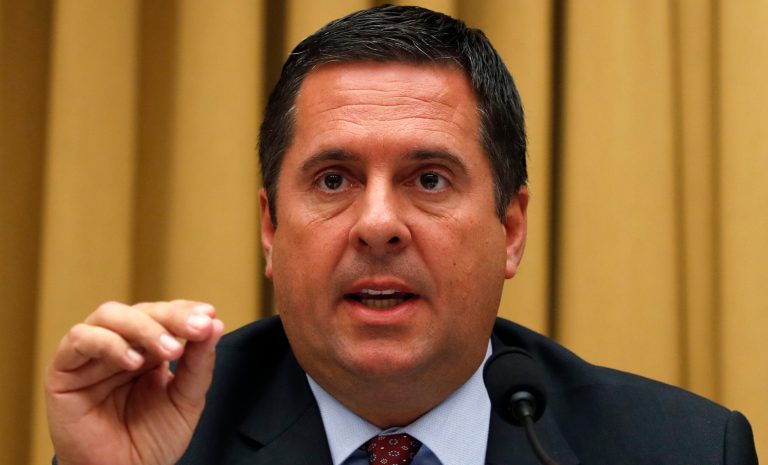 Rep. Devin Nunes, R-Calif, ranking member of the House Intelligence Committee questions former special counsel Robert Mueller as he testifies before the House Intelligence Committee hearing on his report on Russian election interference, on Capitol Hill, Wednesday, July 24, 2019 in Washington. 
