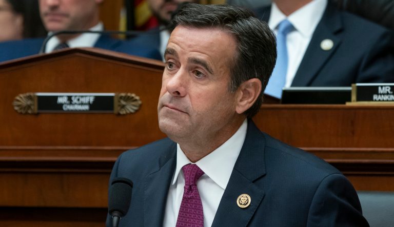 This Wednesday, July 24, 2019 photo, pictures Rep. John Ratcliffe, R-Texas, on Capitol Hill in Washington. 