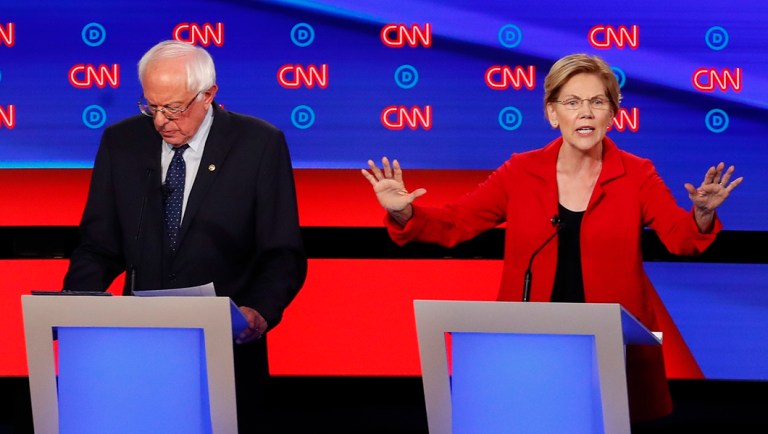 Sanders and Warren take flak from centrists over ‘Medicare for all’