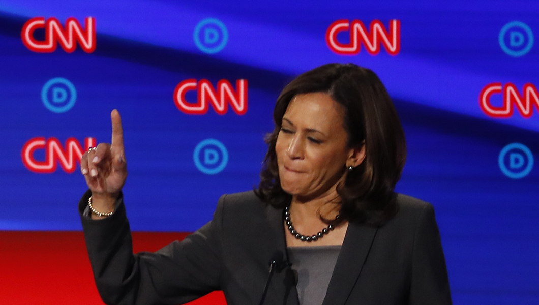 Kamala Harris stumbles