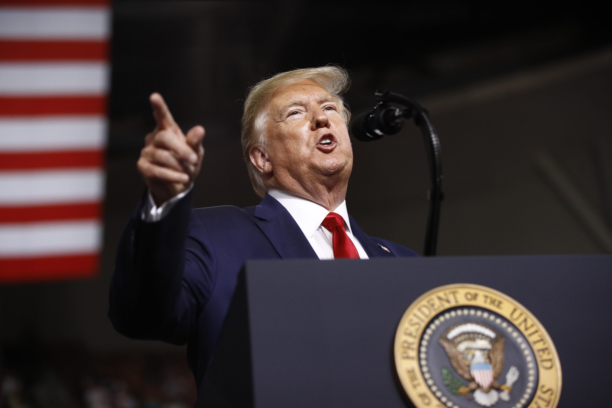 ‘Bigger problem than I do’: Trump encourages overweight heckler to exercise