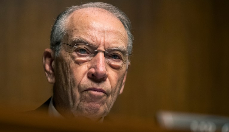 In this June 26, 2019 photo, Senate Judiciary Committee member Chuck Grassley, R-Iowa speaks during a Senate Judiciary Committee nominations hearing on Capitol Hill in Washington. 