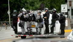 Portland police confiscate weapons and make multiple arrests in protests between antifa and far-right groups