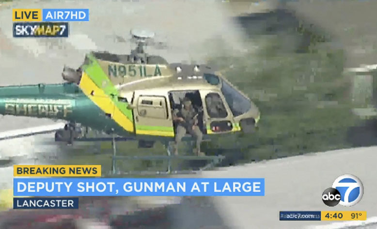 UPDATED: Manhunt on for sniper who shot sheriff’s deputy in California