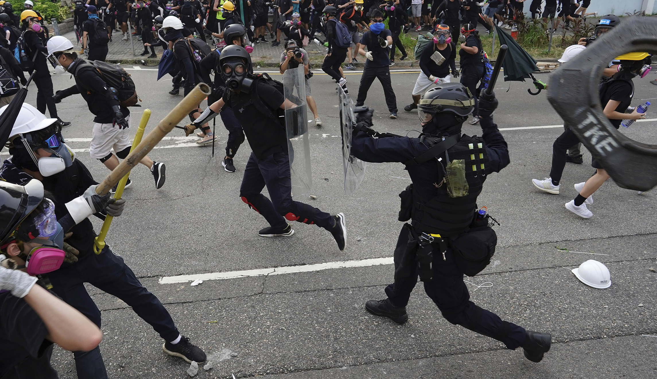 Hong Kong protests turn violent after two-week period of relative calmness
