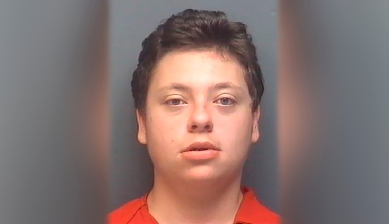 This undated mugshot provided by the High Point Police Department shows Paul A. Steber, 19, a North Carolina university student who has been charged with two counts of having a gun on campus and a charge of making threats of mass violence. 