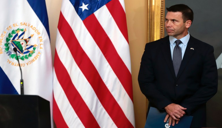 Acting U.S. Homeland Security Secretary Kevin McAleenan during press conference in San Salvador, El Salvador, Wednesday, Aug. 28, 2019. 