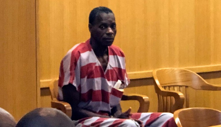 Alvin Kennard sits in the courtroom before his hearing in Bessemer, Alabama. Kennard, sentenced to life in prison in 1983, for stealing $50.75 will have his time cut short after being resentenced to time served. Kennard, 58, was ordered to be released from prison Wednesday after serving 36 years and is set to be processed out by the Alabama Department of Corrections. It's unclear when Kennard will be released. 