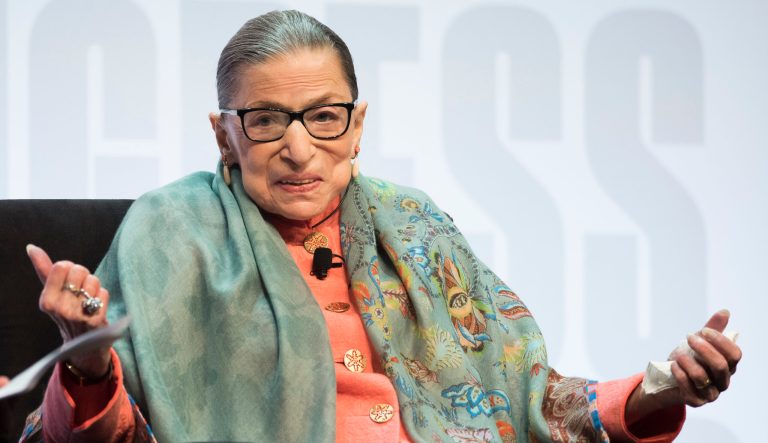 Supreme Court Associate Justice Ruth Bader Ginsburg speaks at the Library of Congress National Book Festival in Washington, Saturday, Aug. 31, 2019. 