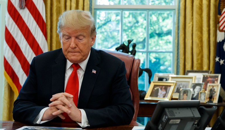 President Trump is seen.