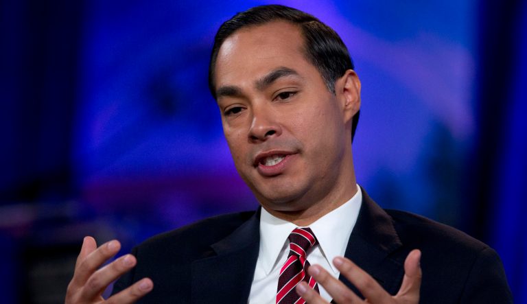 Democratic presidential candidate former Housing Secretary Julian Castro speaks during the Climate Forum at Georgetown University, Thursday, Sept. 19, 2019, in Washington. 