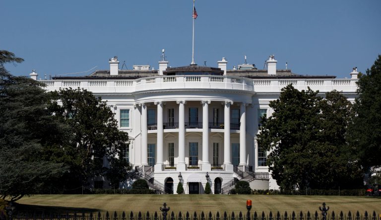 The White House is seen from the Ellipse in Washington, Wednesday, Sept. 25, 2019. 
