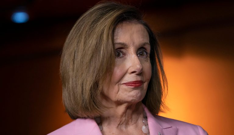 Speaker of the House Nancy Pelosi, D-Calif., leads other House Democrats to discuss H.R. 1, the For the People Act, which passed in the House but is being held up in the Senate, at the Capitol in Washington, Friday, Sept. 27, 2019.                                                                                                                                                                                                                      