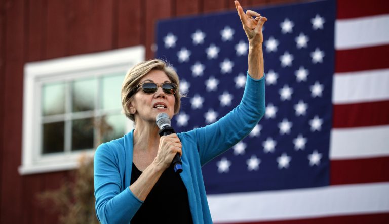 Democratic presidential candidate Sen. Elizabeth Warren, D-Mass., speaks at a campaign event Friday, Sept. 27, 2019, in Hollis, N.H. 