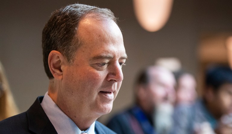 Rep. Adam Schiff, D-Calif., chairman of the House Intelligence Committee, arrives for an expected meeting with former U.S. ambassador to Ukraine, Marie Yovanovitch, on Capitol Hill, Friday, Oct. 11, 2019, in Washington. 