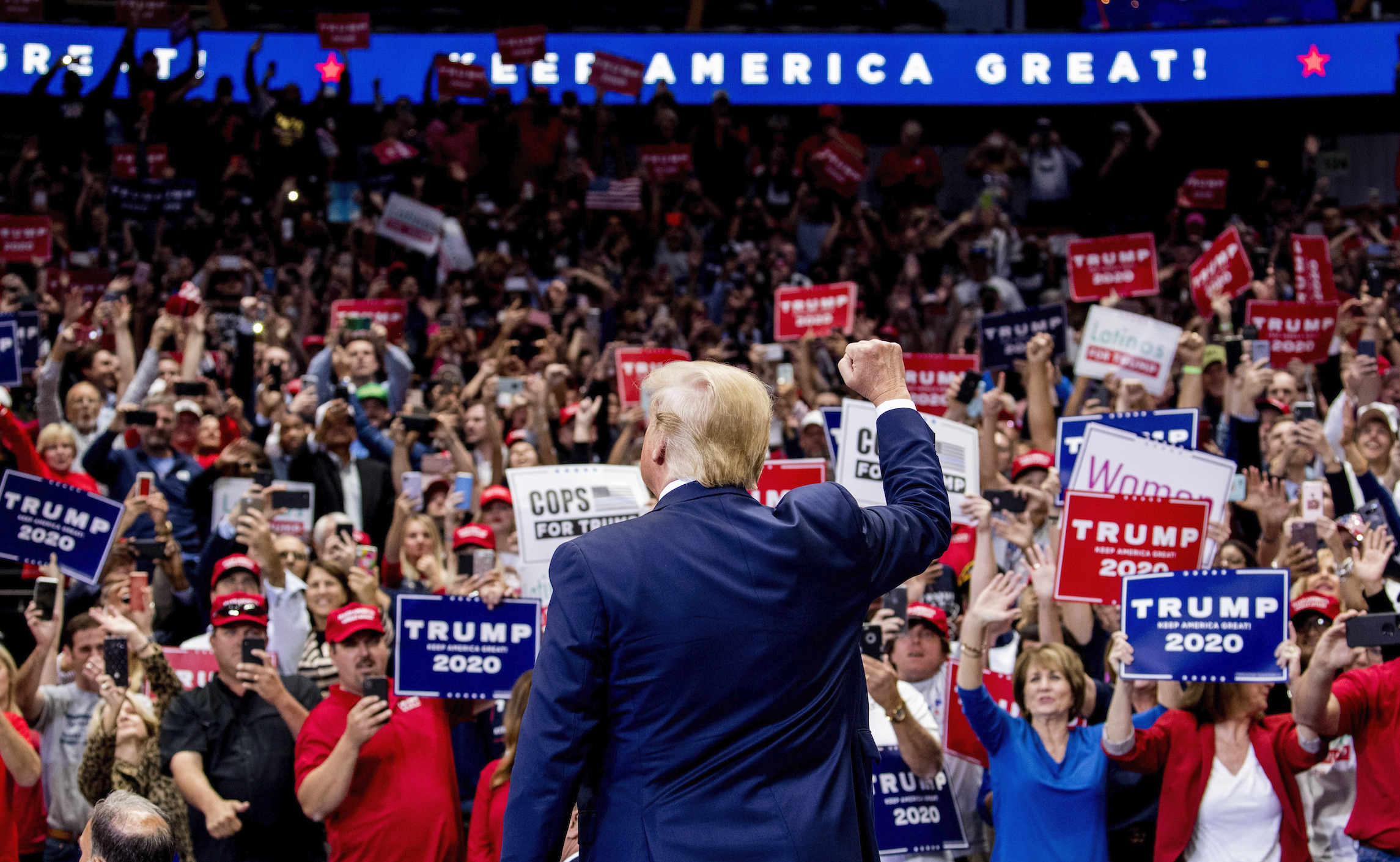 Trump rails against ‘Crazy Nancy’ at raucous Dallas rally