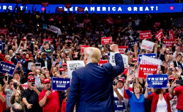 Trump rails against ‘Crazy Nancy’ at raucous Dallas rally