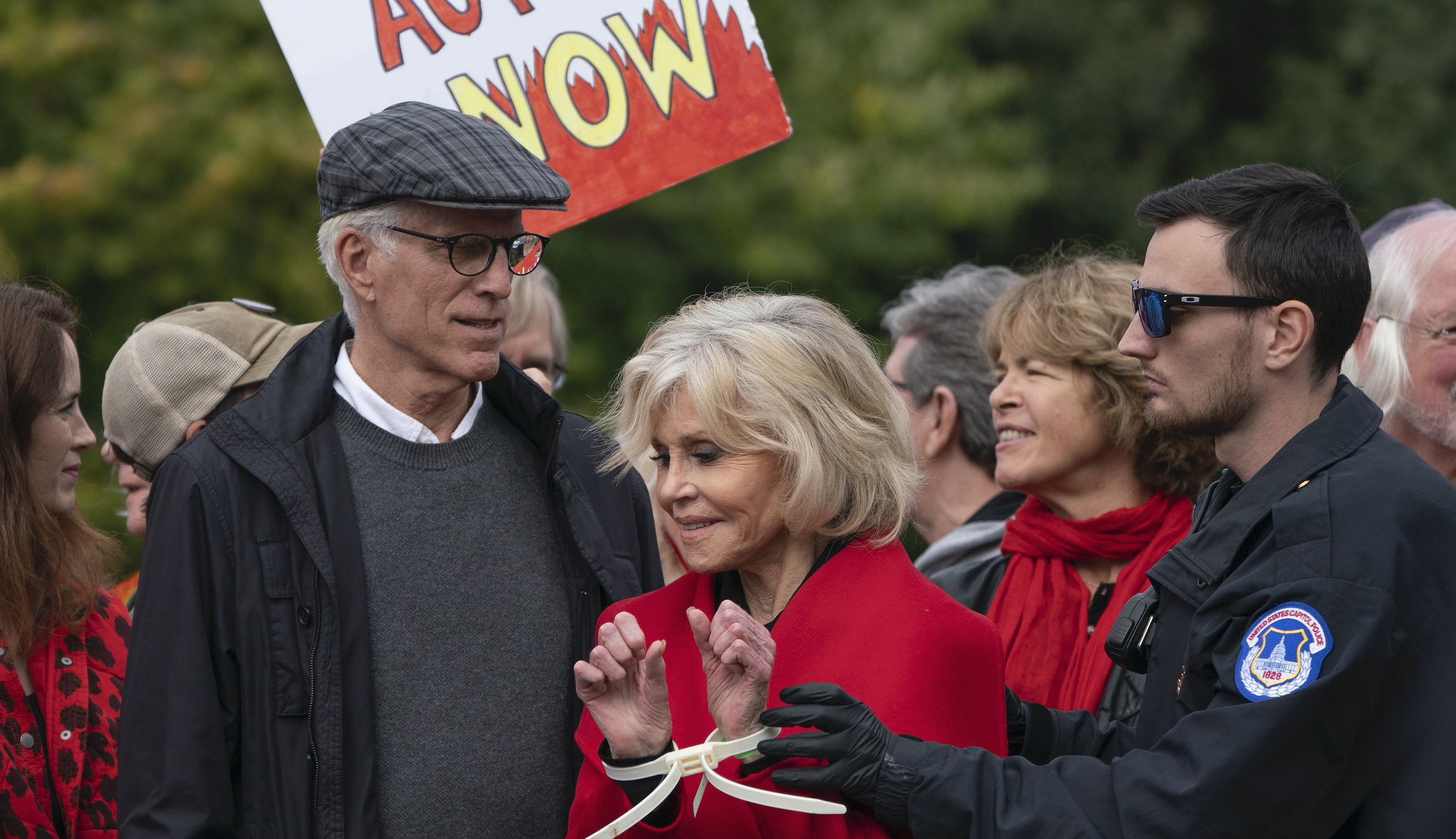 Ted Danson joins Jane Fonda in weekly arrest at climate change protests
