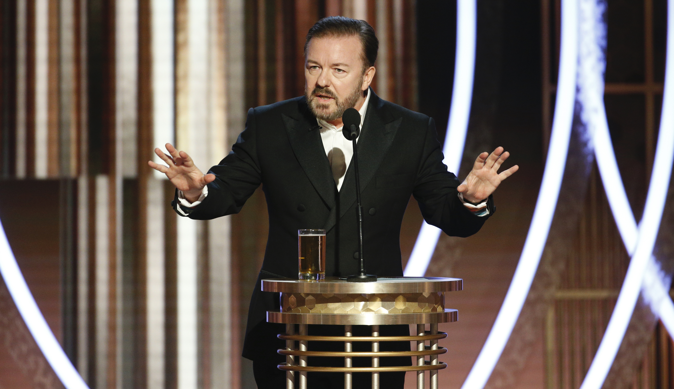 ‘If ISIS started a streaming service, you would call your agent’: Ricky Gervais roasts Golden Globe actors