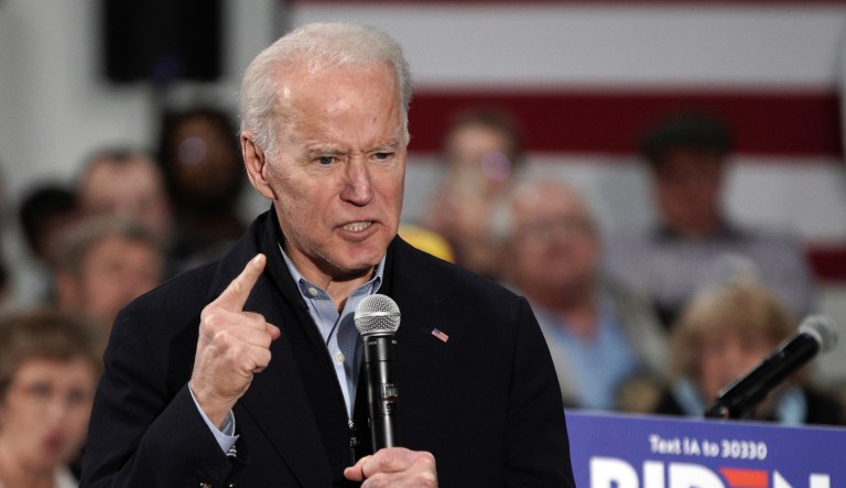 Biden slams Trump rather than 2020 Democratic rivals in Iowa closing argument