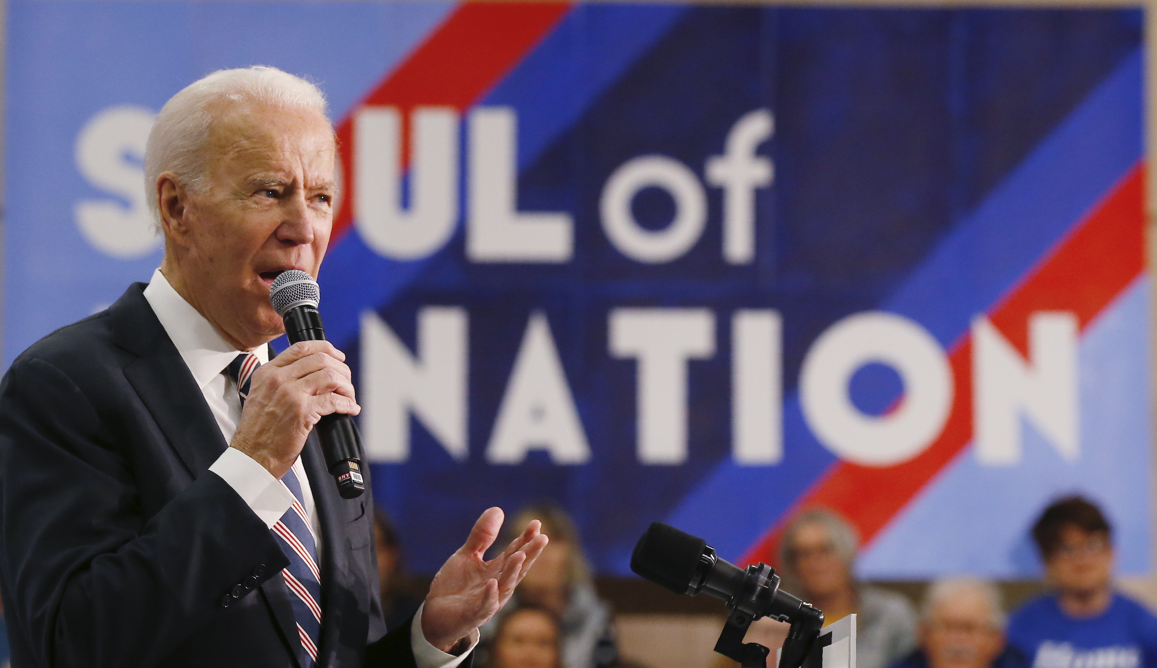 Biden mocks Pence and Trump campaign supporters for crowding Iowa before the caucuses