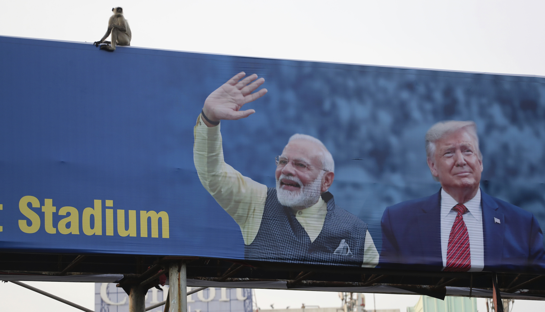 India hides slum and pumps fresh water into dirty river ahead of Trump visit