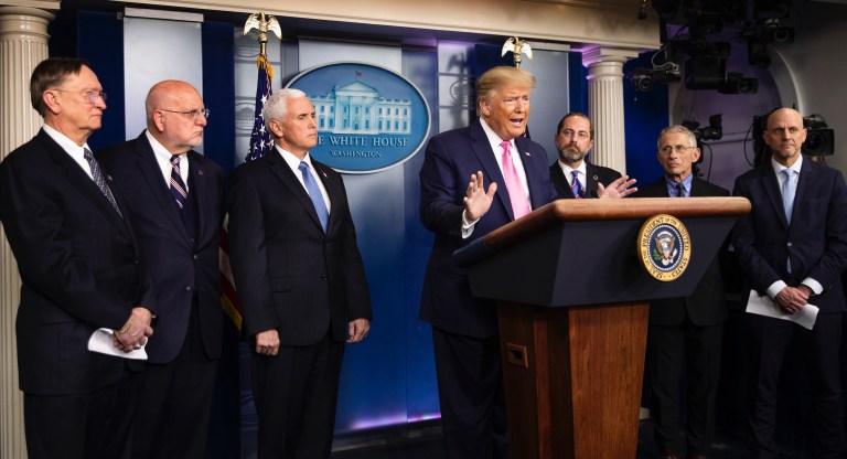‘We’re looking at that whole situation’: Trump floats government coverage for uninsured coronavirus patients