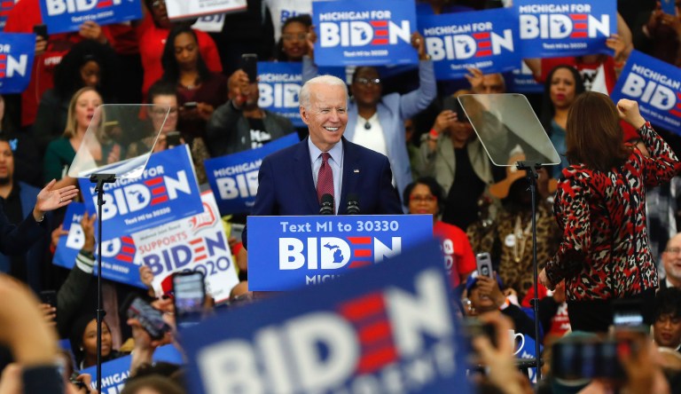 Biden scores blowout win over Bernie Sanders in Michigan, widening already commanding lead